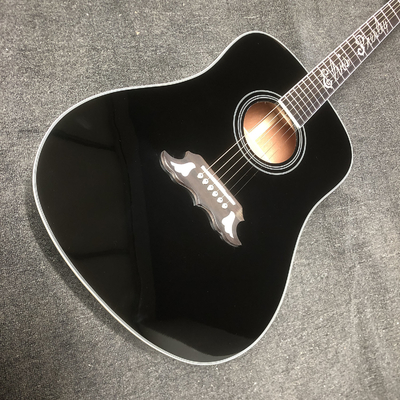 China Custom 2023 dove elvis presley black acoustic guitar GB dove electric acoustic guitar supplier