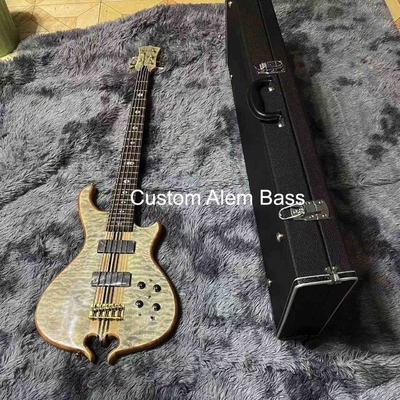 China 2023 NEW Custom Alembic Style Neck Through Body Mark King Signature Deluxe 5 Strings Electric Guitar Bass supplier