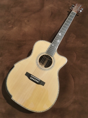 China Custom 40 Inch GA Body All Solid Spruce Wood Acoustic Guitar supplier