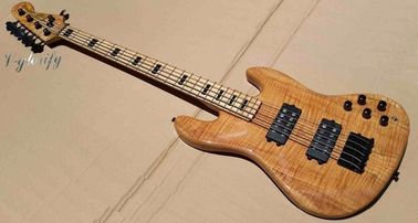 China Flame maple 5 string electric bass guitar with ashwood body 20  tone position maple fingerboard free shipping supplier
