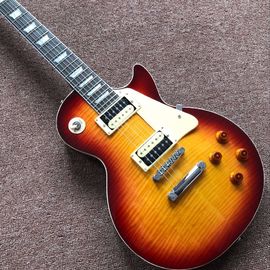 China New standard LP Ebony fingerboard electric guitar, Flame Maple Top, musical instruments supplier