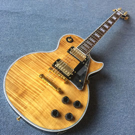 China Chibson custom made LP electric guitar,Flame Maple Top,Rosewood fingerboard,Gold hardware supplier