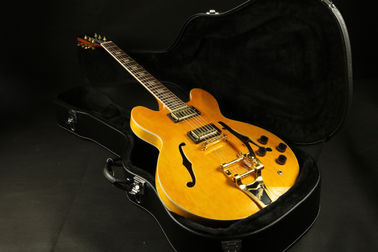 China High Quality amber hollow body jazz 335 bigsby bridge electric guitar Guitar supplier