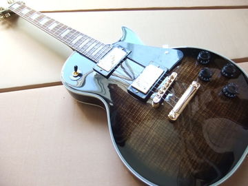 China Custom LP Custom Electric Guitar Hollow body In Amber Maroon supplier