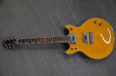 China Grets guitar Tiger maple body top gretsch signature LP custom style electric guitar Grover tuner installed Quality pic supplier