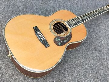 China 39&quot; 000 Style Acoustic Guitar,Ebony Fretboard,Abalone inlay,One piece of neck,Solid Spruce top acoustic guitar supplier