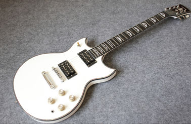 China White Glossy Finish YMH SG Electric Guitars China Chrome Hardware supplier