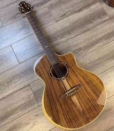 China 41 inch All solid koa wood Acoustic Guitar,New arrival Solid KOA Guitar,hand made koa supplier
