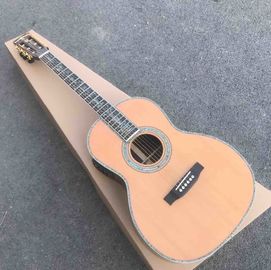 China OEM 39 inches custom guitar, OOO size, Acoustic Guitar,Guitarra acustica ,Aablone inalys,solid cedar top supplier