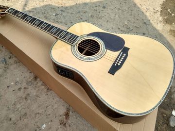 China 41&quot; D45e Style Ebony Fretboard Top Quality AAA Solid Top Acoustic Electric Guitar supplier