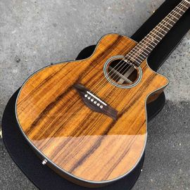 China Top Quality Cutaway K24c Natural Koa wood acoustic guitar,Factory Custom 41 inch k24 Koa classic guitar,Free shipping supplier