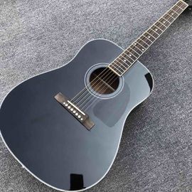 China 41&quot; All Black color acoustic guitar,Rosewood fingerboard,handmade Solid spruce wood guitar supplier