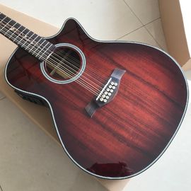 China Custom KOA wood Guitar OEM 12 strings k24ce koa classic acoustic guitar supplier