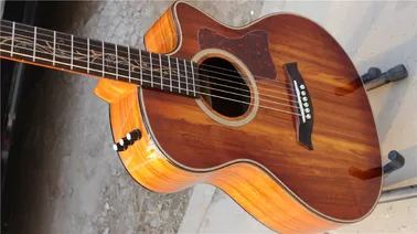 China Top Quality koa wood cutaway acoustic electric guitar K24 model best guitars supplier