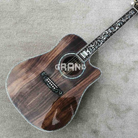 China All Solid Koa Wood 45 D 41 Real Abalone Acoustic Electric Guitar with Ebony Fingerboard supplier