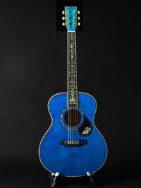 China Abalone Blue Solid spruce top 40 inch OM style acoustic guitar Burst maple back supplier