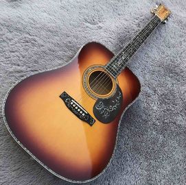 China 41&quot; Solid Spruce Top Abalone D Style Acoustic Guitar with Burst Maple Body Ebony Fingerboard supplier