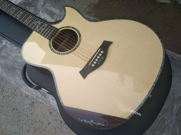 China Handmade guitar AAAA all solid wood customize cocobolo guitar single cut design acoustic electric guitar supplier