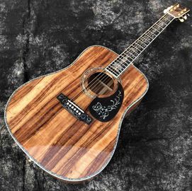 China 41 Inches 45D Model Real Abalone Koa Wood Electric Acoustic Guitar supplier