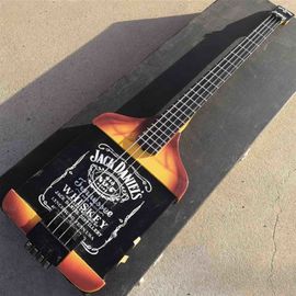 China 4 String Jack Daniels Electric Bass Guitar Set Neck Body Mahogany Body Rosewood Fingerboard Free Shipping supplier