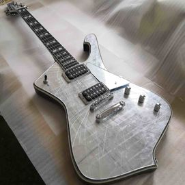 China Top quality factory custom Paul stanley Mirror silver cracks electric guitar with rosewood fingerboard supplier