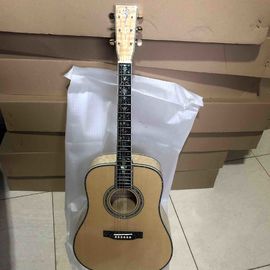 China Solid Spruce Top Abalone D Style Acoustic Guitar with Spruce Maple Body Ebony Fingerboard supplier