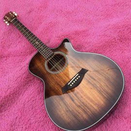 China Solid Koa Wood Cutaway Rosewood Fingerboard GK24ce Acoustic Electric Guitar supplier