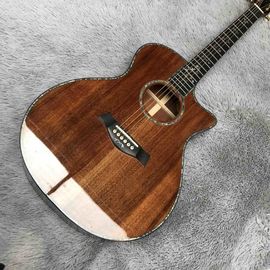 China Ebony Fingerboard Abalone Binding Cutaway KOA Wood 916K Acoustic Electric Guitar supplier