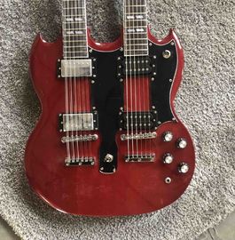 China Custom high quality 12 string+6 string double head electric guitar Wine red SG guitar 100% original pictures supplier