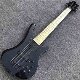 China Custom Maple Fingerboard Ricken 6 Strings 4003 Model Bass Guitar in Black Hardware supplier