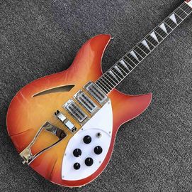 China Orange burst 12 strings Ricken 360 model Electric Guitar,Factory custom hollow body Rick Jazz Guitar supplier