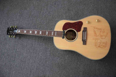 China Custom Shop John Lennon J160e Natural Acoustic Guitar with customize logo on headstock is available free shipping cost supplier
