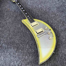 China Outlet 6 string electric guitar moon guitar in silver paint rosewood fingerboard kinds color is available free shipping supplier
