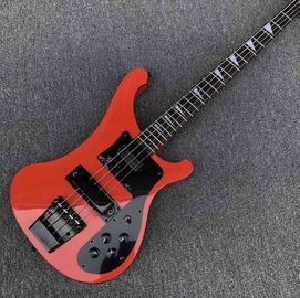 China Red 4 strings Ricken 4003 Bass guitar,Rosewood fingerboard Black pick guard and hardware Rick Electric bass supplier