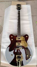 China Custom made hot semi-hollow jazz electric guitar gold hardware Wine Brown supplier