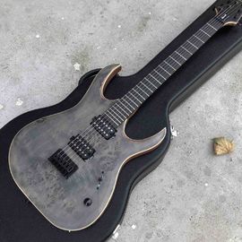 China Factory Ebony Fingerboard Solid Wood Black Burst Maple Top 6 Strings Electric Guitar supplier