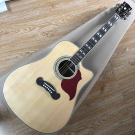 China Custom Solid Spruce Top Songwriter Studio Deluxe Electric Acoustic Guitar supplier