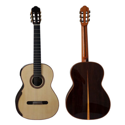 China Yulong Guo Handmade Double Top Classical Guitar Model Chamber String Scale 650mm Solid Spanish Cedar Neck Double Top By supplier