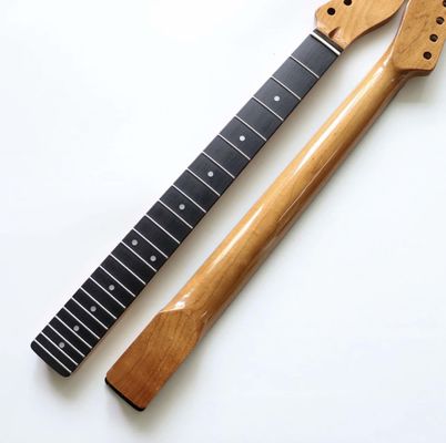 China Custom Grand 22 Fret Roasted Maple Electric Guitar Neck for Handmade Tele Guitar Kits Gloss Finished with Bone Nut supplier