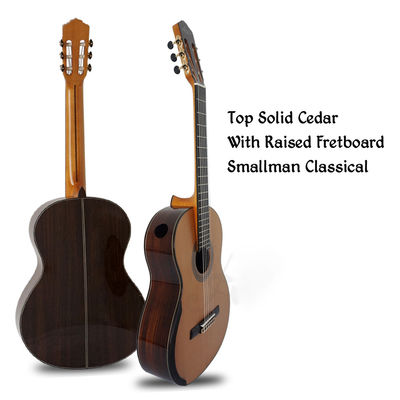 China Custom Handmade Raised Fretboard and SinglePort Lattic Bracing Classic Guitar with Free Case supplier