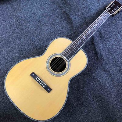 China Custom Grand Jimmie Rodgers 000-45s All Solid Wood Acoustic Guitar Ebony Fingerboard Abalone Binding Accept Customized supplier