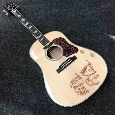 China Custom Grand 70th Anniversary John Lennon Museum Model J160E Acoustic Guitar supplier