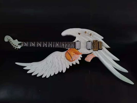 China Custom 2021 new design irregular hand carved electric guitar accept OEM supplier