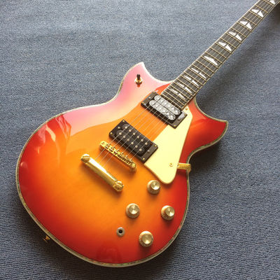 China Custom Grand Solid Mahogany Body Electric Guitar in Cherryburst and with Gold Hardware supplier