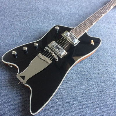 China Custom Left Handed Electric Guitar in Black supplier