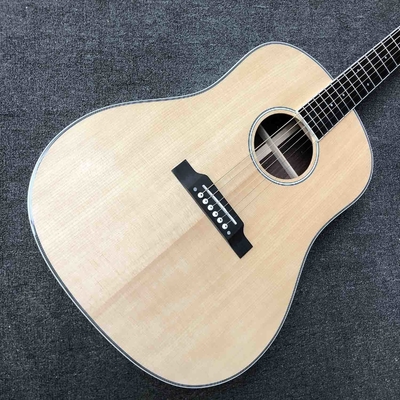 China Custom Grand J45AA Solid Wood Acoustic Guitar White Binding in Natural Color supplier