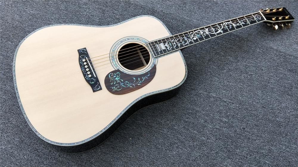 41 inch acoustic guitar,Real Abalone inlays and binding,Ebony