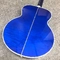 Custom 12 strings Blue color G200 classic acoustic guitar, Solid Sprue top,Factory Custom Maple body guitar supplier