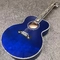 Custom 12 strings Blue color G200 classic acoustic guitar, Solid Sprue top,Factory Custom Maple body guitar supplier