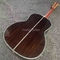 AAAA handmade OOO shape all Solid ebony wood acoustic electric guitar supplier